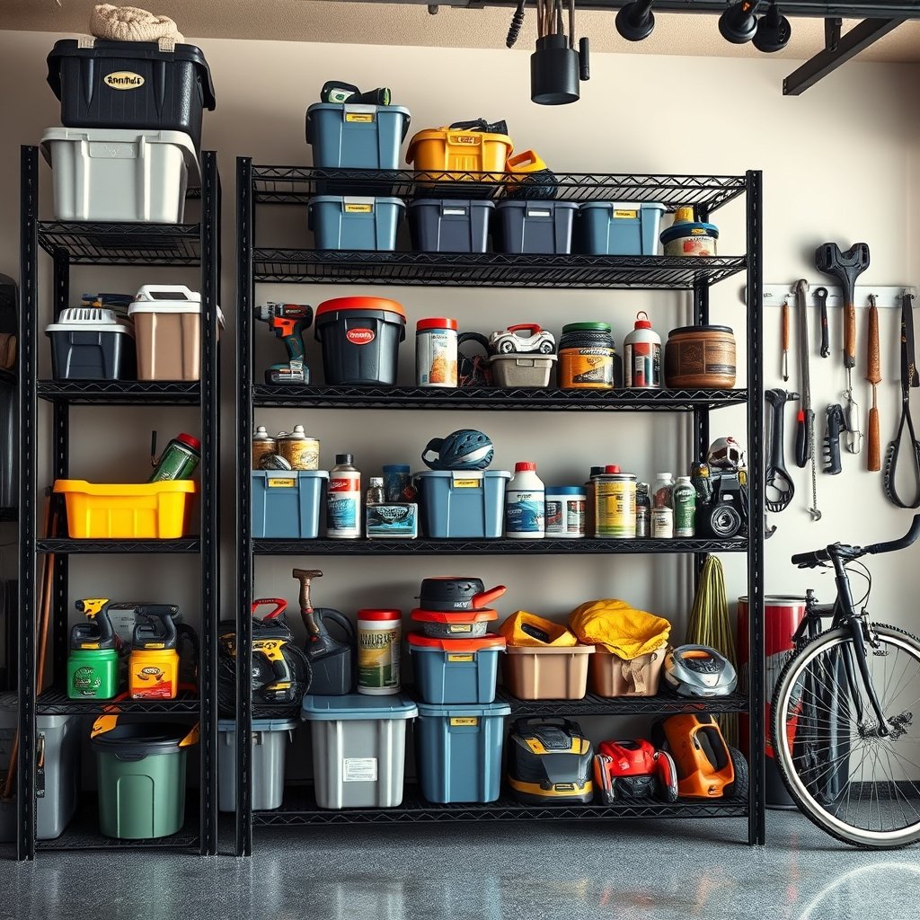 garage shelving in action