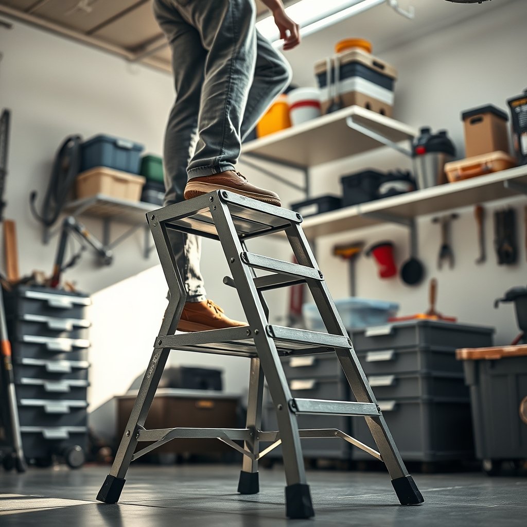 step ladder in action