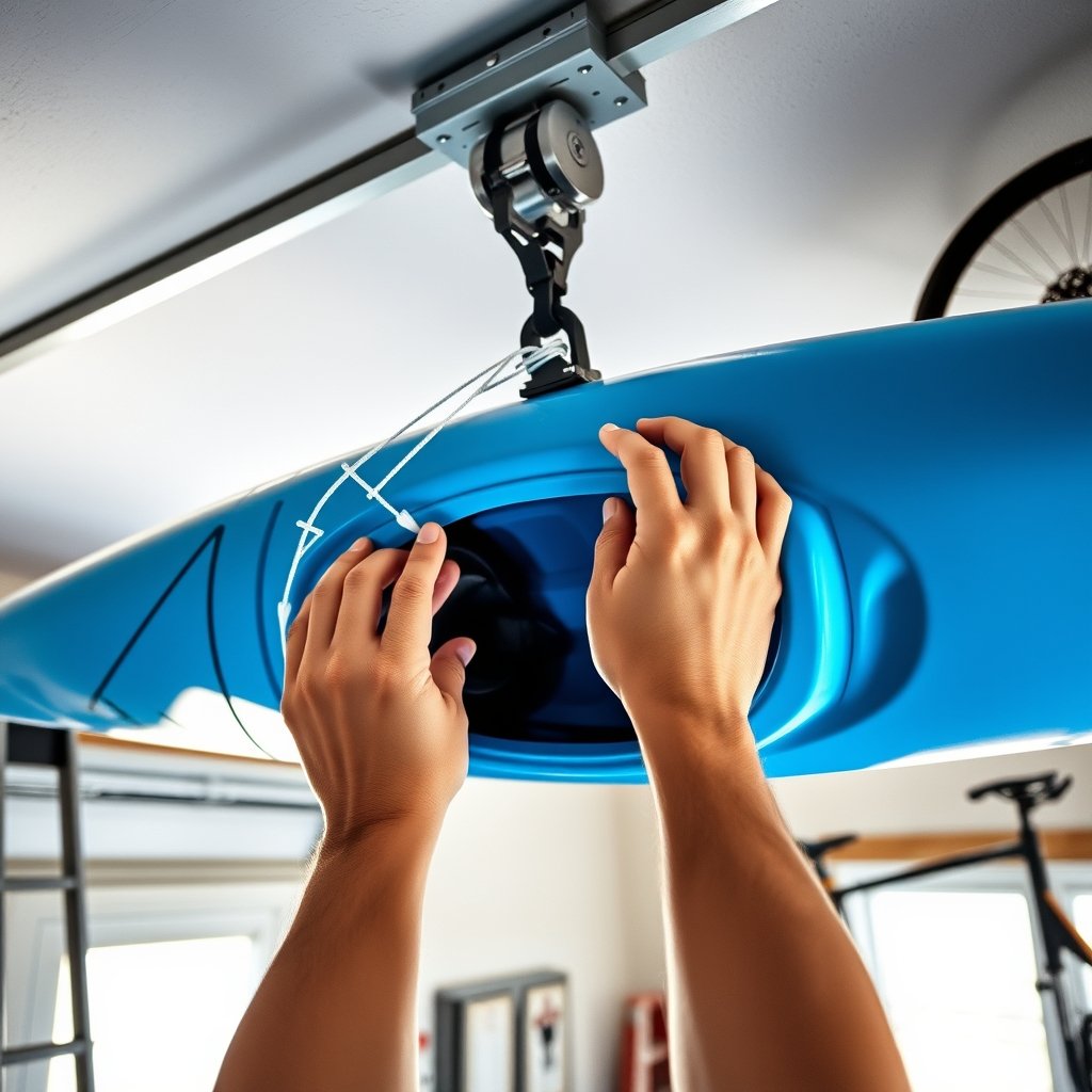 Kayak Hoist: 7 Ultimate Secrets For Amazing Storage Solutions In 2026 2 kayak hoist in action