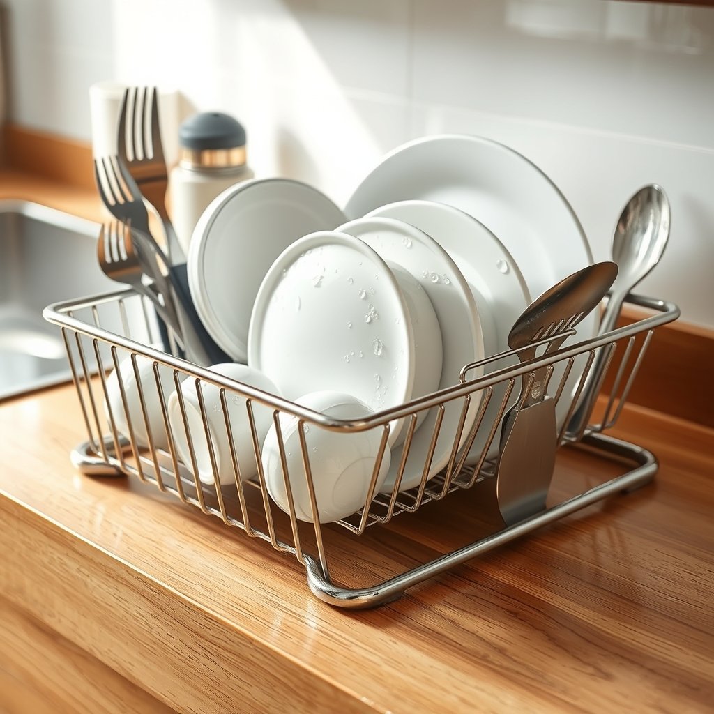 dish rack in action