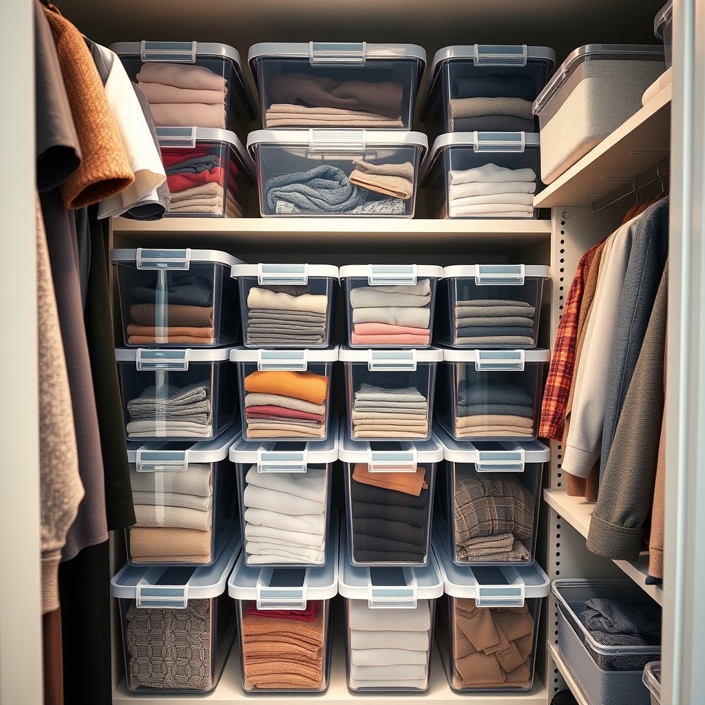 storage bins in action