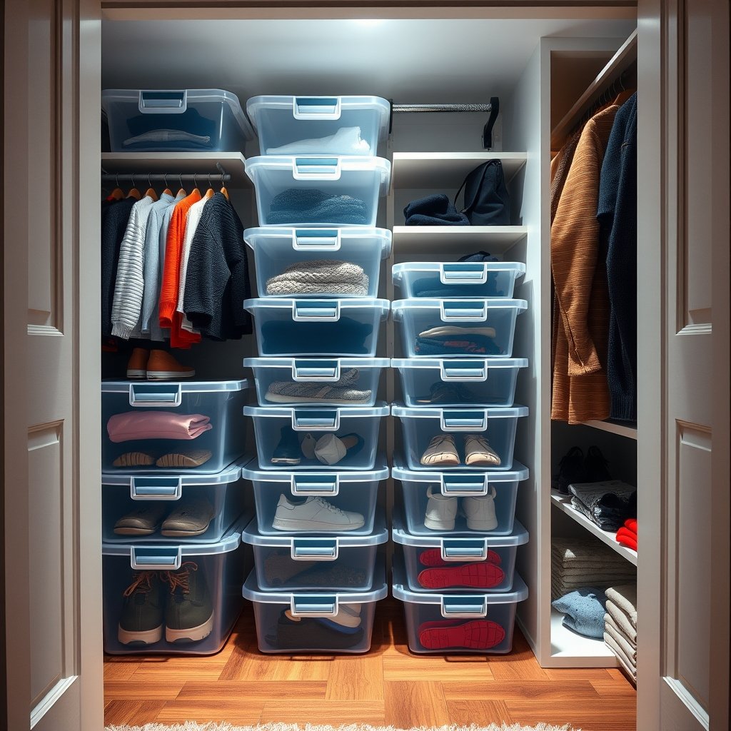 storage bins in action
