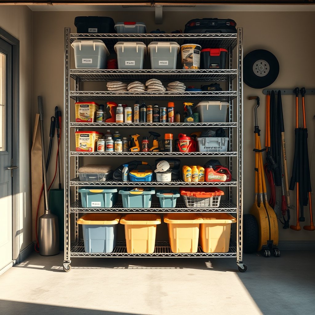 storage shelves in action
