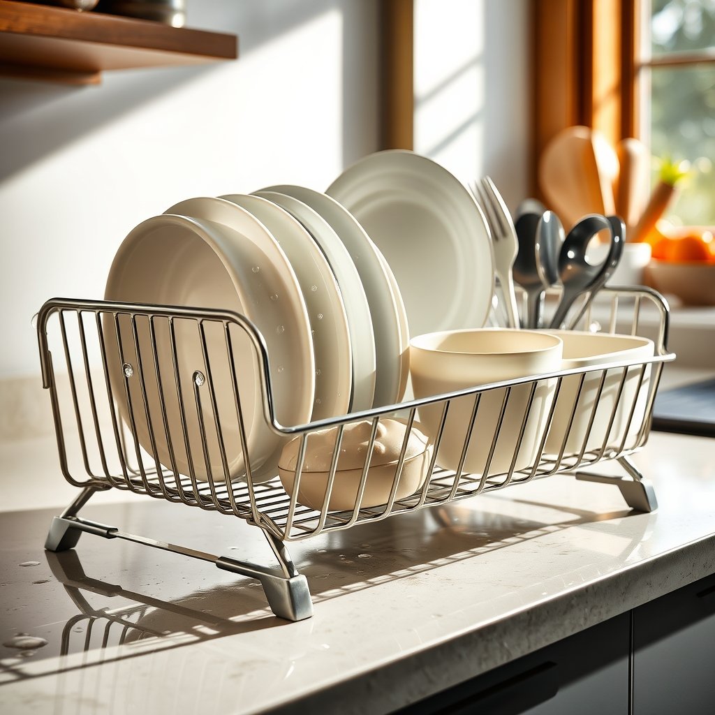dish rack in action